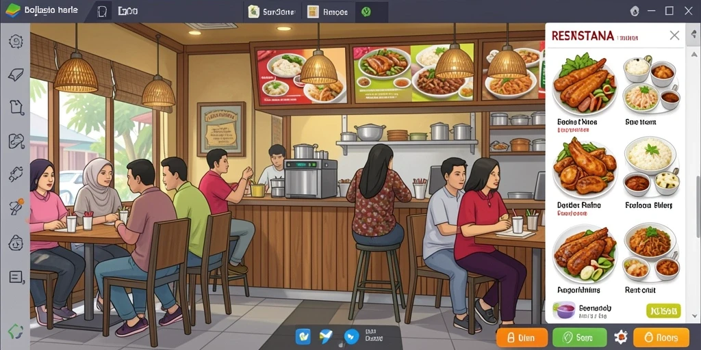 Tampilan utama game dengan karakter yang menarik.